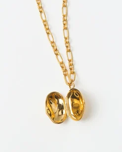 Discount Molten Locket Necklace Gold Plated Necklaces