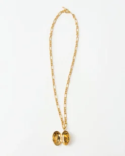 Discount Molten Locket Necklace Gold Plated Necklaces