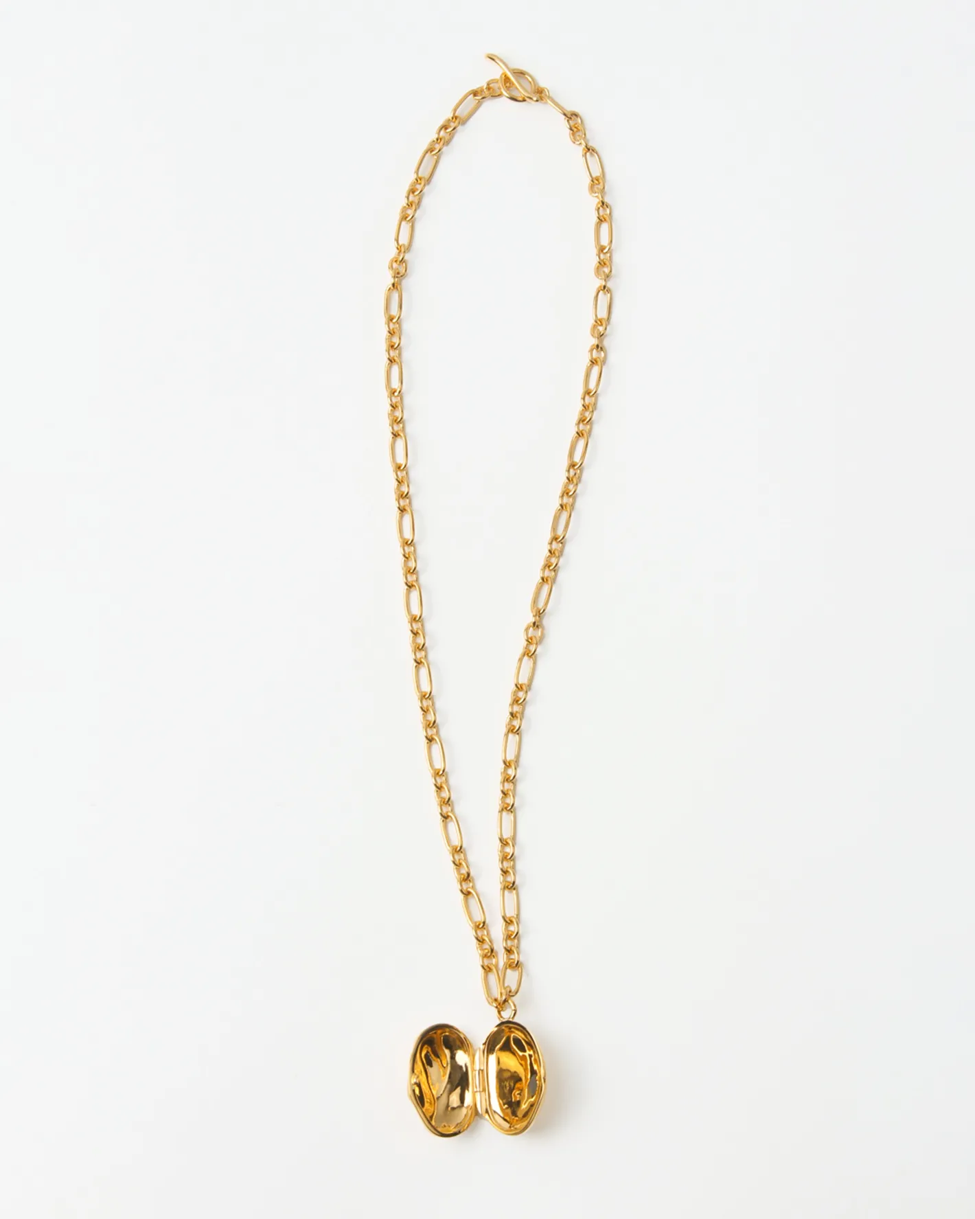 Discount Molten Locket Necklace Gold Plated Necklaces