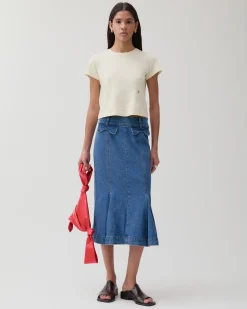 Online Monroe Skirt Organic Cotton Denim Blue Skirts | Denim