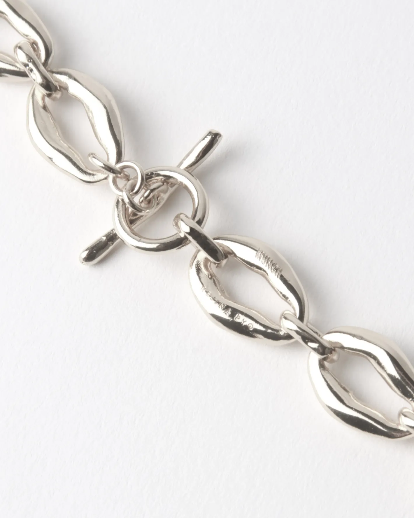 Clearance Munch x Grand Molten Chain Necklace Silver Plated Necklaces