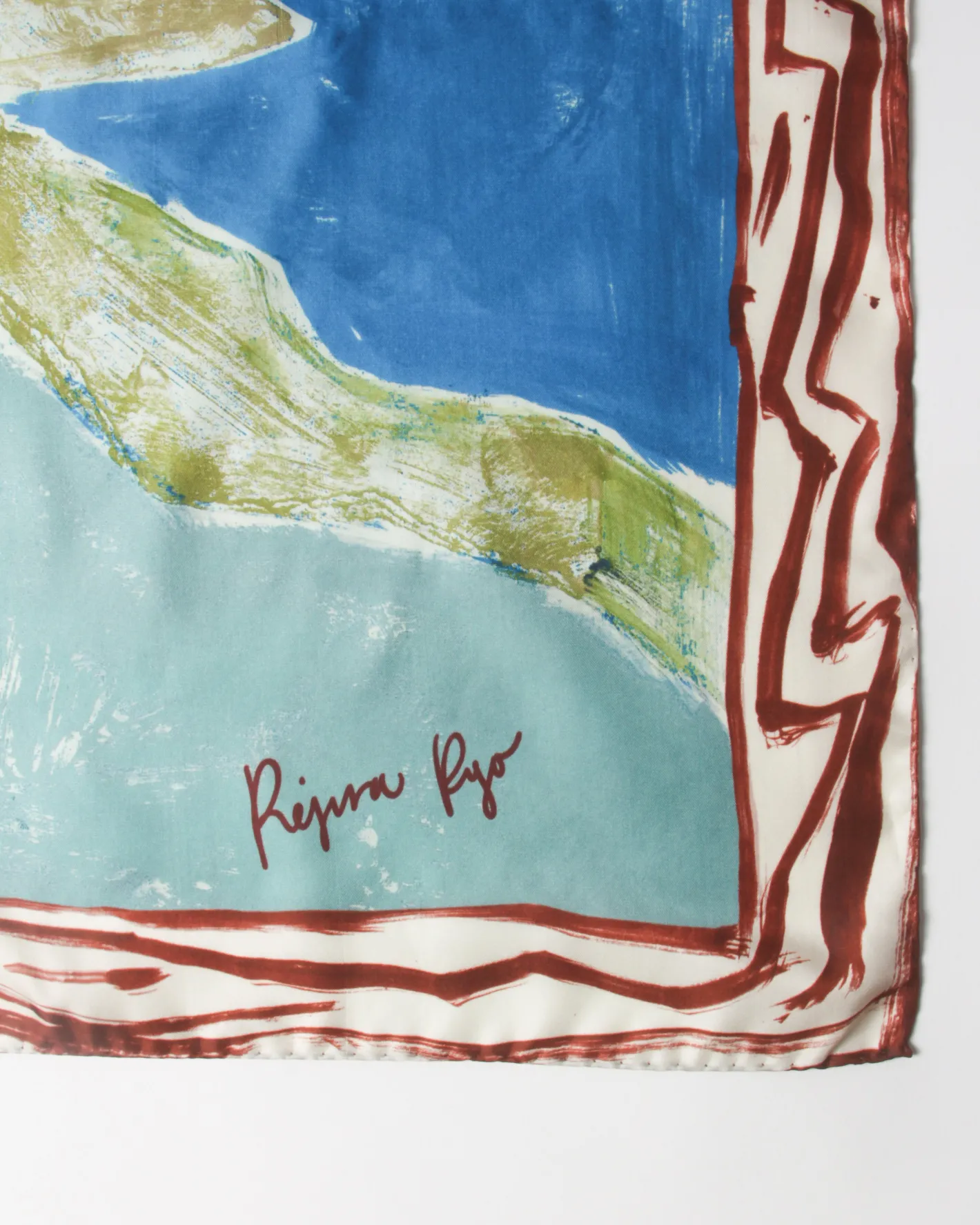 Fashion Munch x Silk Scarf Print Blue Hats | Scarves