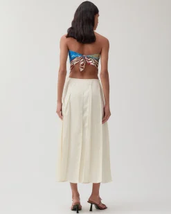Fashion Munch x Silk Scarf Print Blue Hats | Scarves