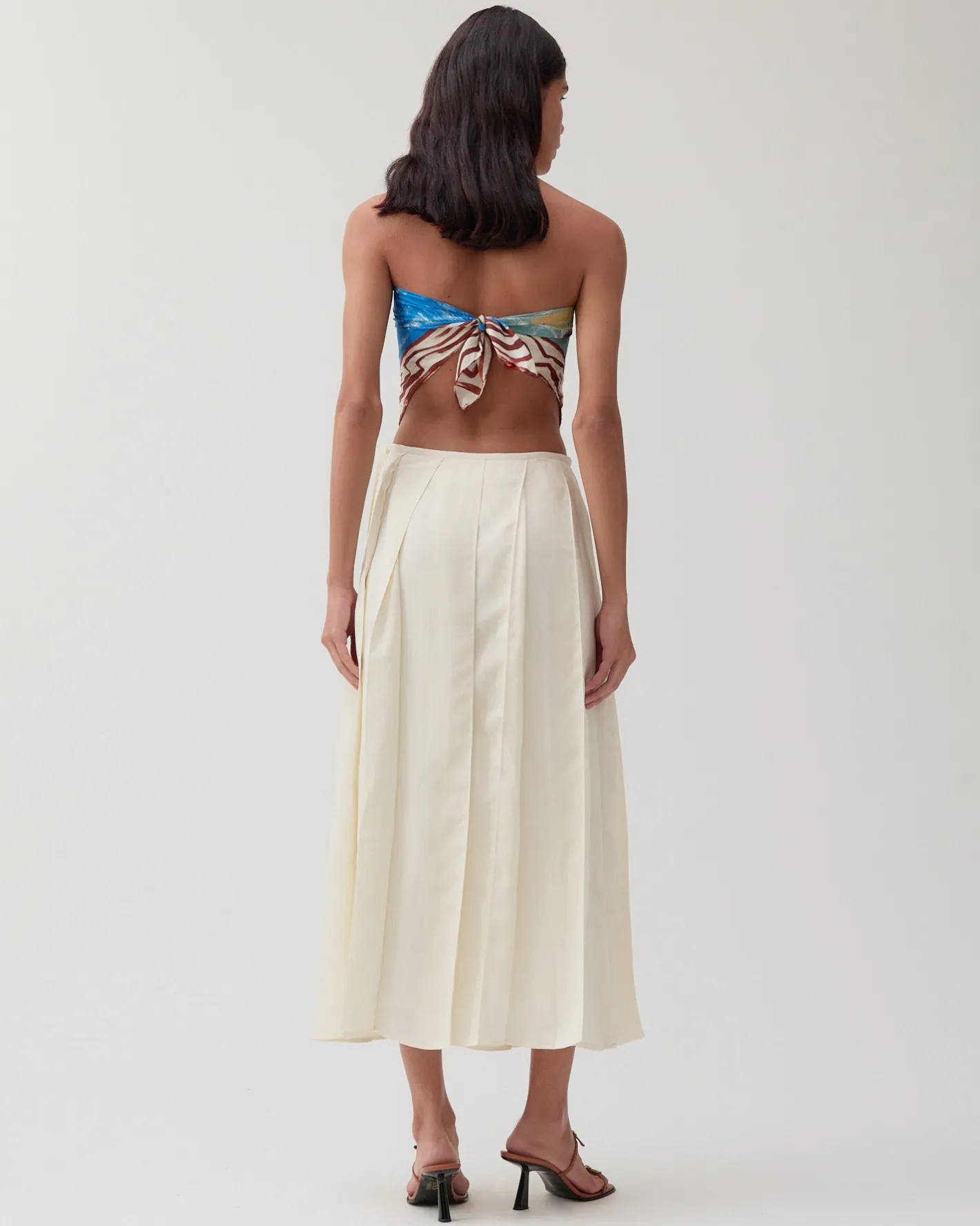 Fashion Munch x Silk Scarf Print Blue Hats | Scarves