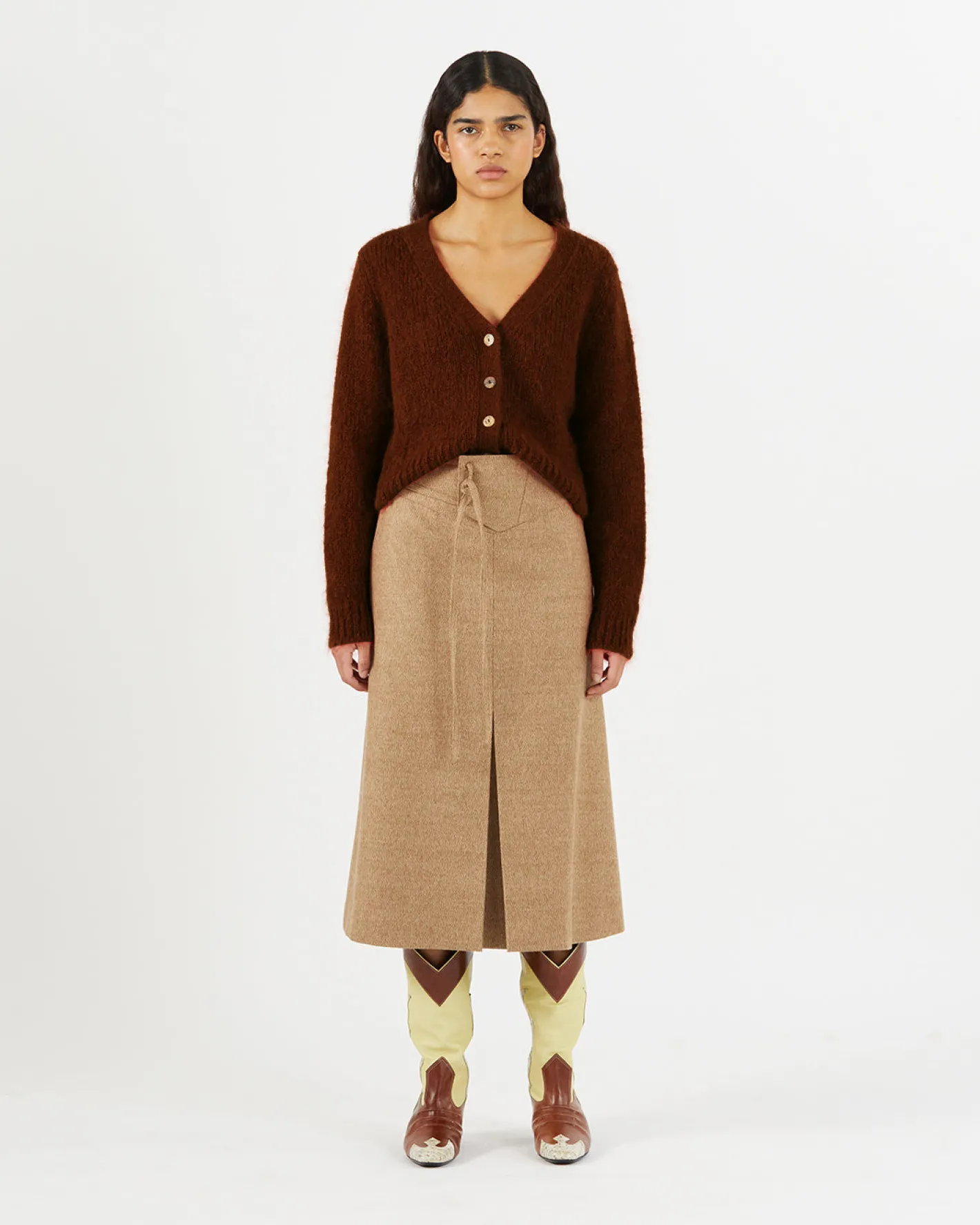 Clearance Nala Cardigan Alpaca Blend Brown Knitwear | Clothing