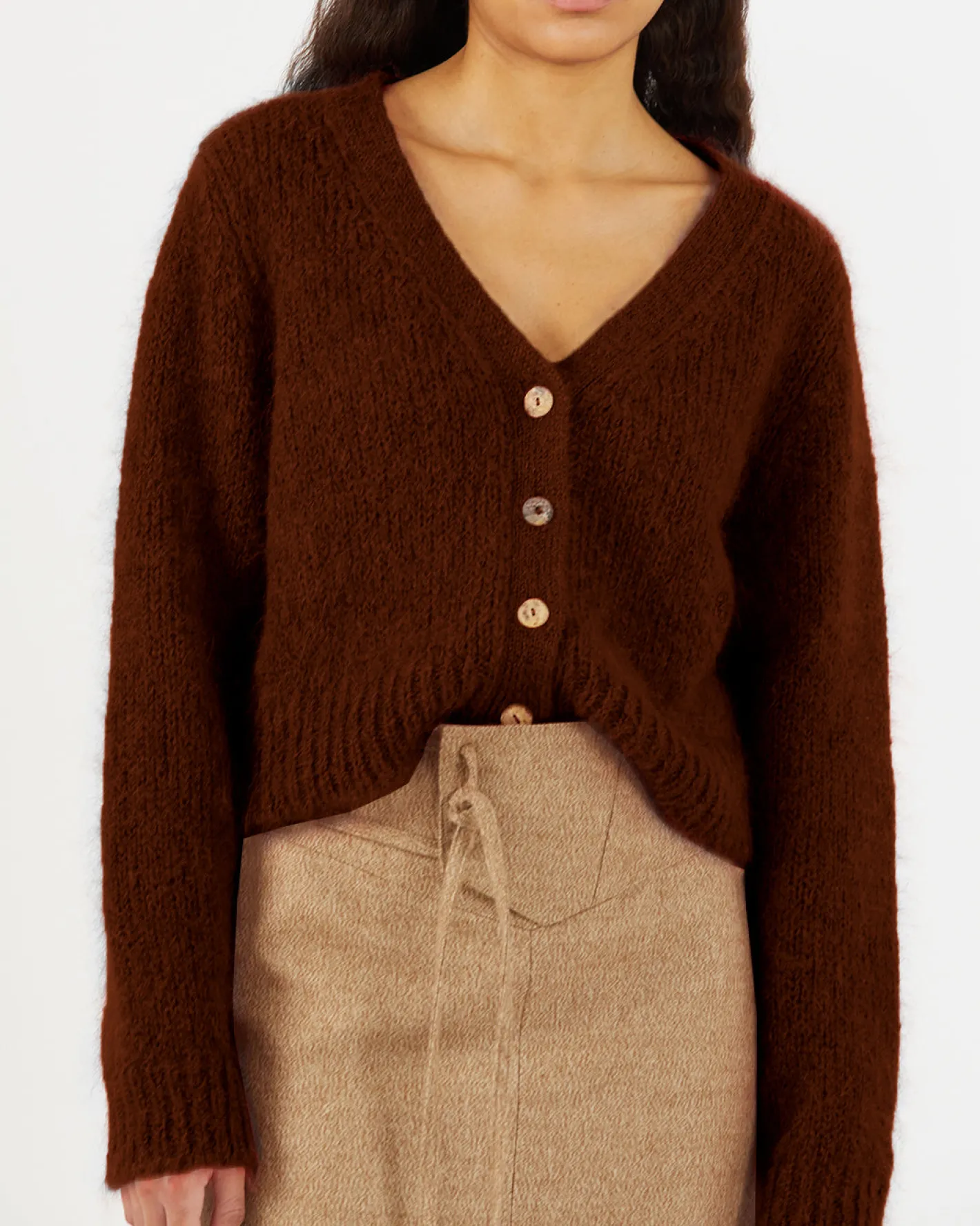 Clearance Nala Cardigan Alpaca Blend Brown Knitwear | Clothing