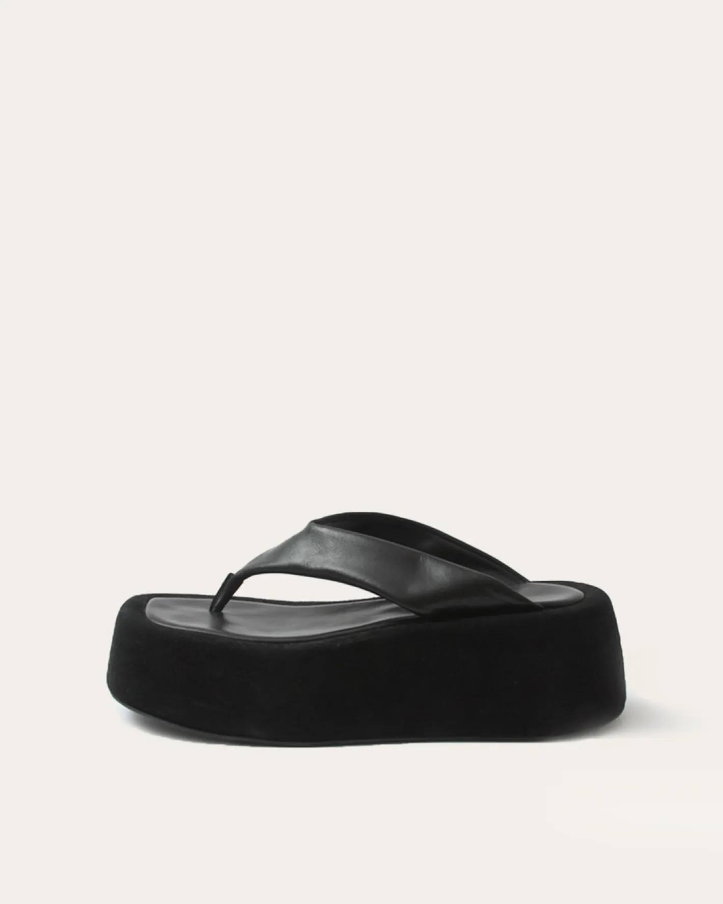 New Nikki Slides Leather Nappa Black Flats