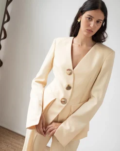 Best Noemie Blazer Wool Blend Suiting Butter Tailoring | Jackets