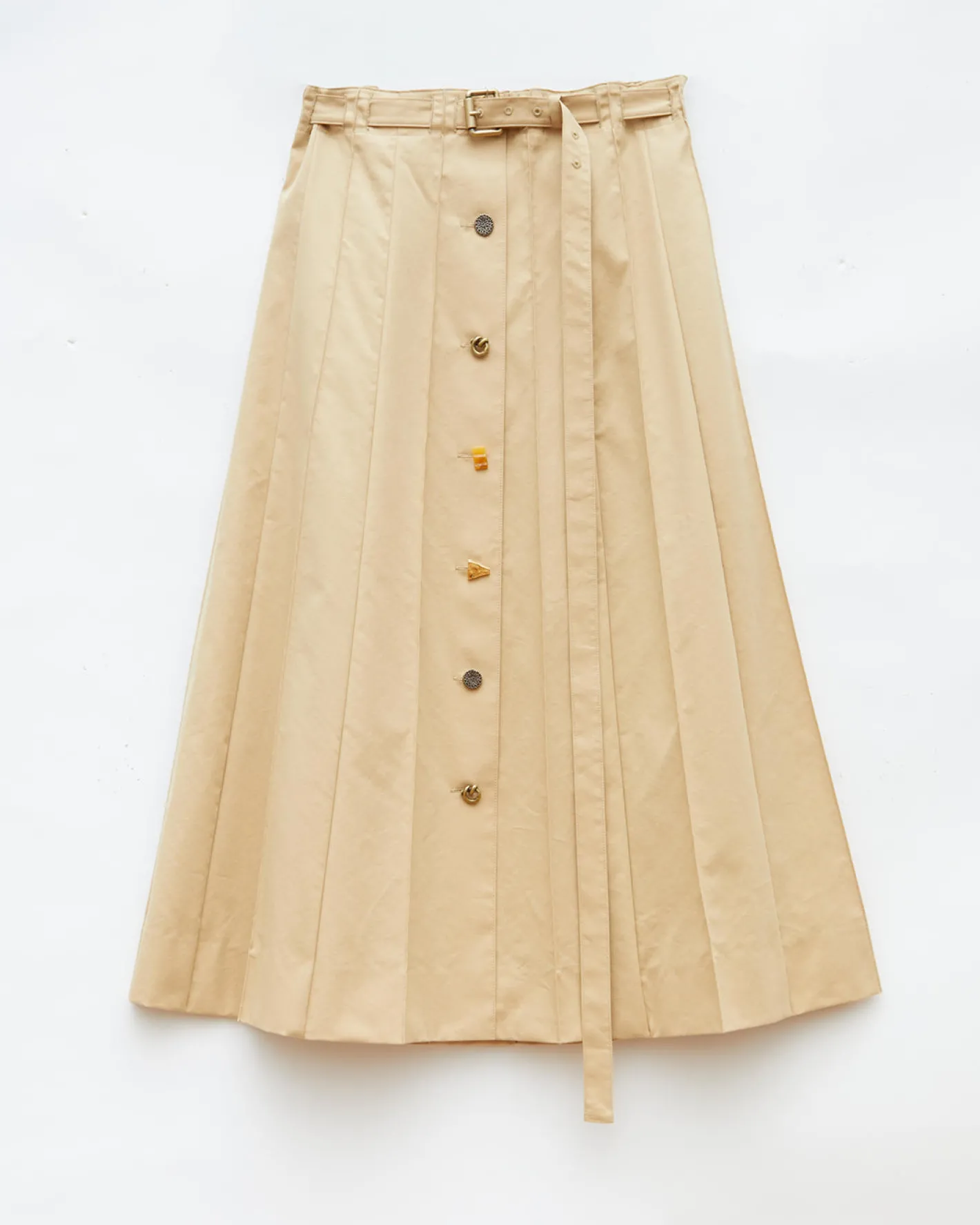 Clearance Noor Skirt Cotton Blend Tan Skirts | Clothing