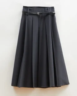 Sale Odette Skirt Wool Blend Suiting Slate Skirts | Tailoring