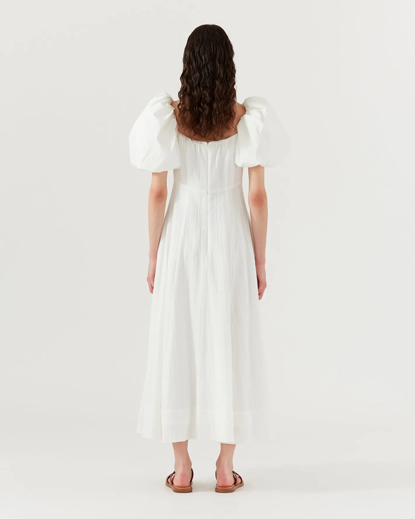 Sale Oksana Dress Organic Cotton Off-White Dresses