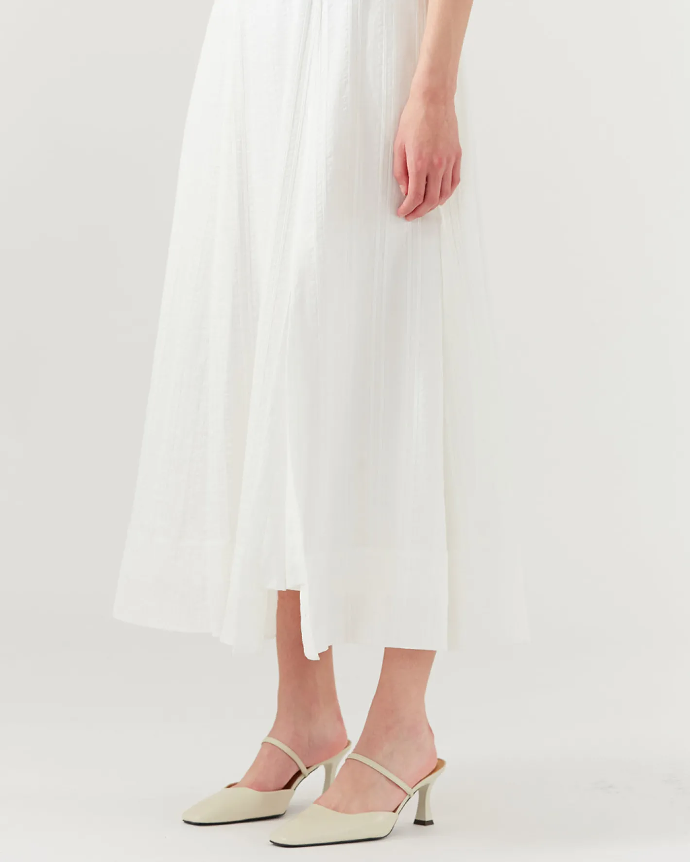 Sale Oksana Dress Organic Cotton Off-White Dresses