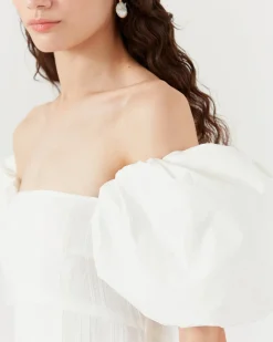 Sale Oksana Dress Organic Cotton Off-White Dresses