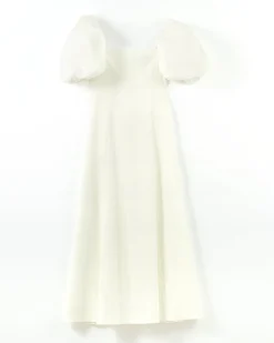 Sale Oksana Dress Organic Cotton Off-White Dresses