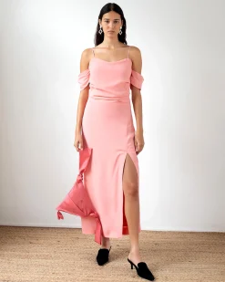 New Pauline Dress Crepe Viscose Pink Dresses | Clothing