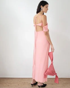 New Pauline Dress Crepe Viscose Pink Dresses | Clothing