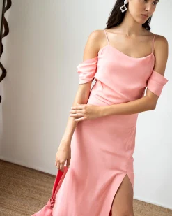 New Pauline Dress Crepe Viscose Pink Dresses | Clothing
