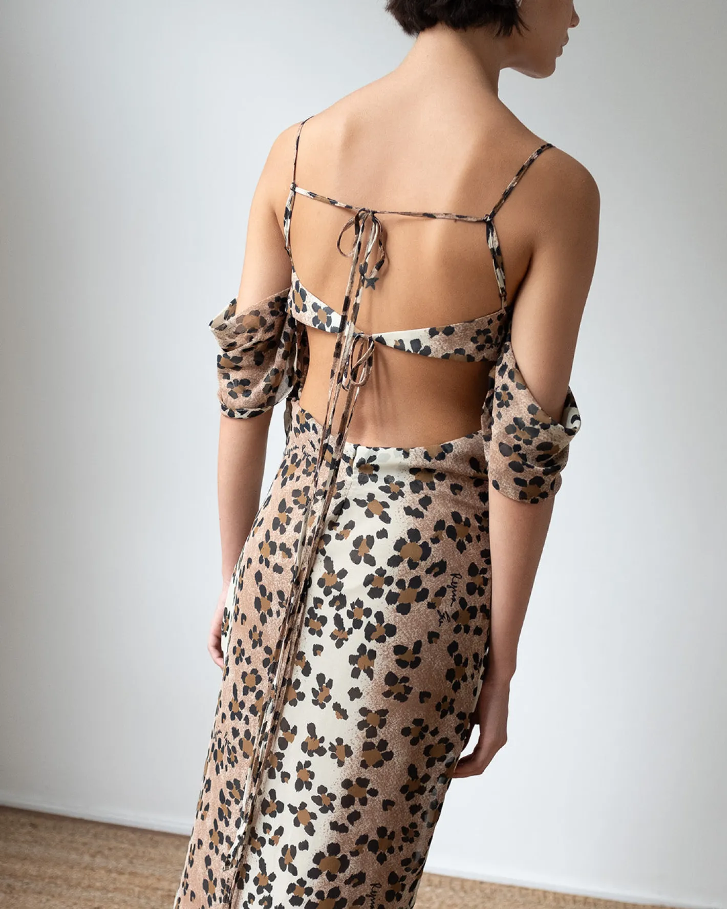 Discount Pauline Dress Viscose Chiffon Print Beige Dresses | Clothing