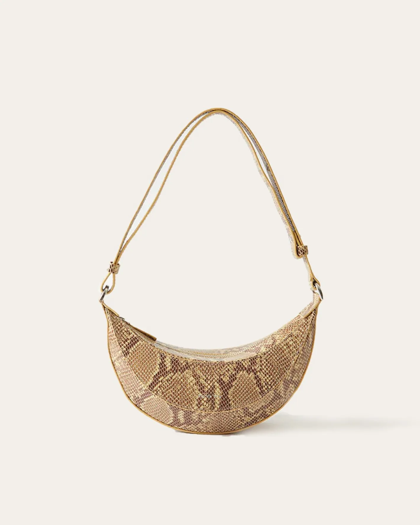 Clearance Petite Banana Bag Leather Print Snake Everyday