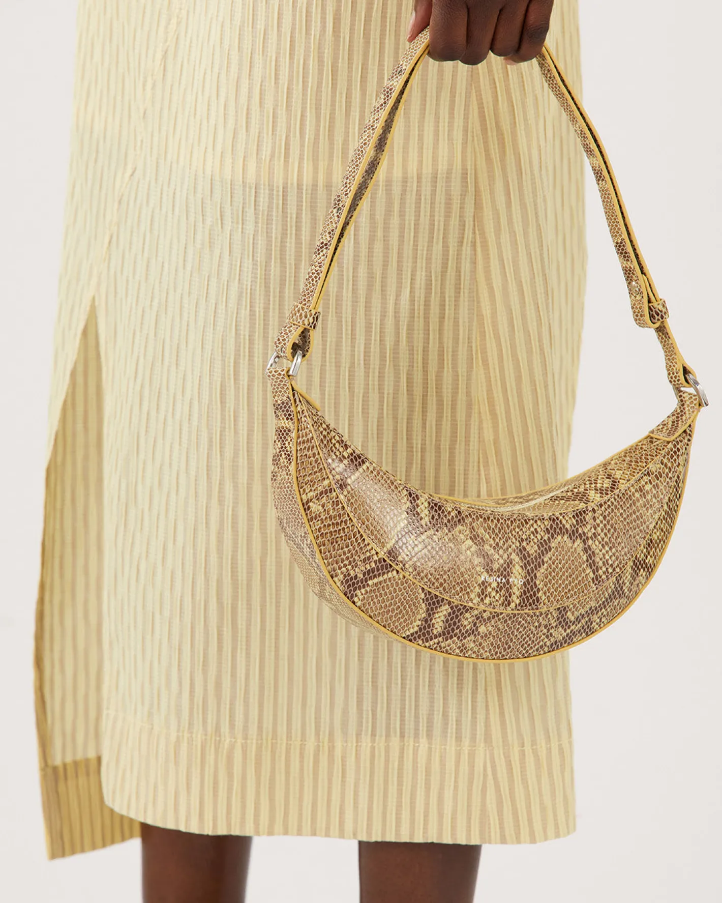 Clearance Petite Banana Bag Leather Print Snake Everyday