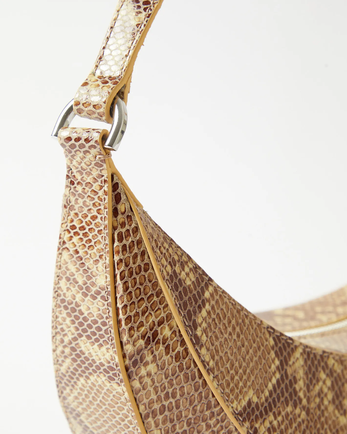 Clearance Petite Banana Bag Leather Print Snake Everyday
