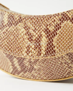 Clearance Petite Banana Bag Leather Print Snake Everyday