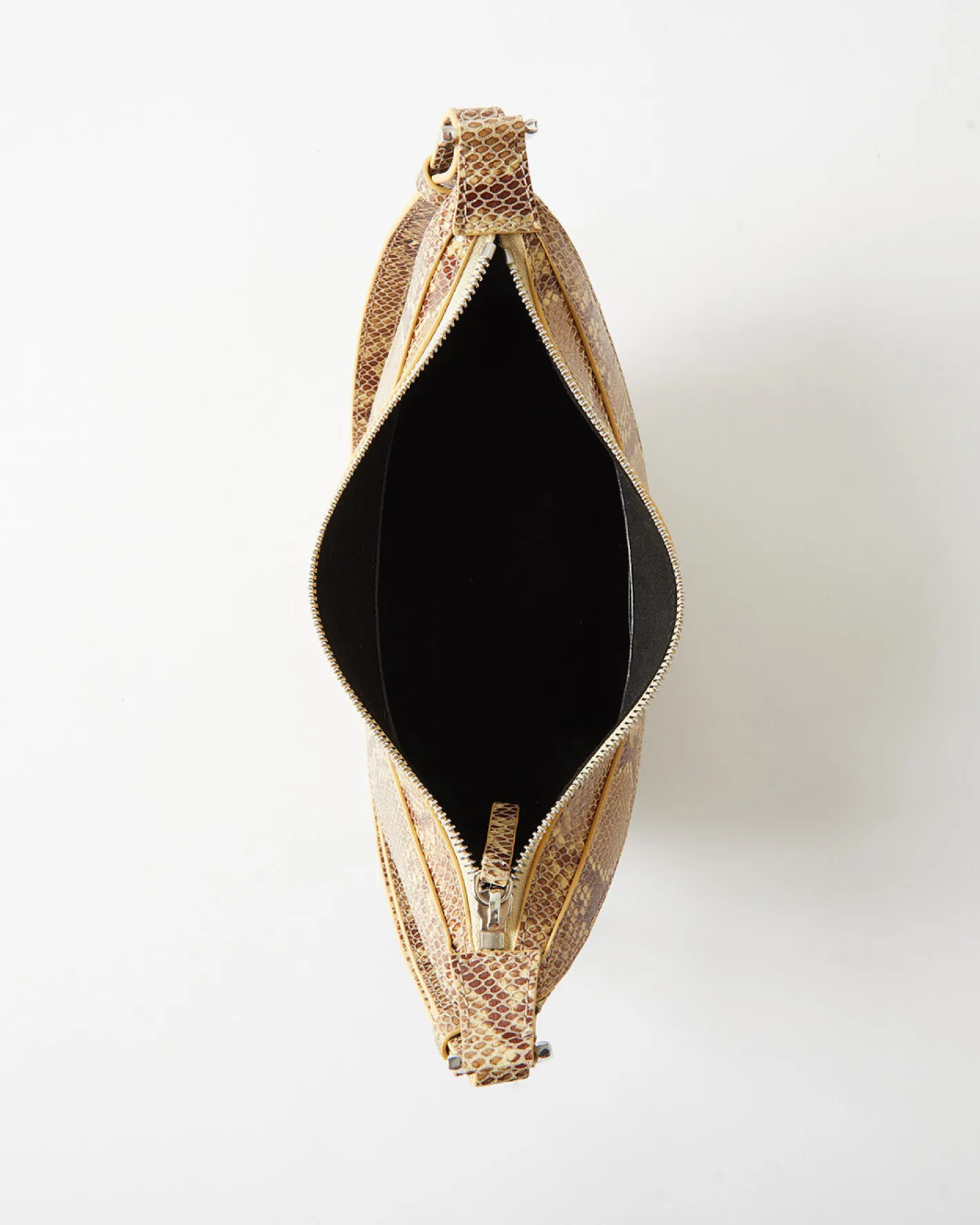 Clearance Petite Banana Bag Leather Print Snake Everyday