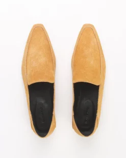 New Pointed Loafer Suede Tan Flats