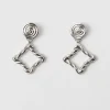 Outlet Rectangle Twirl Earrings Silver Plated Earrings