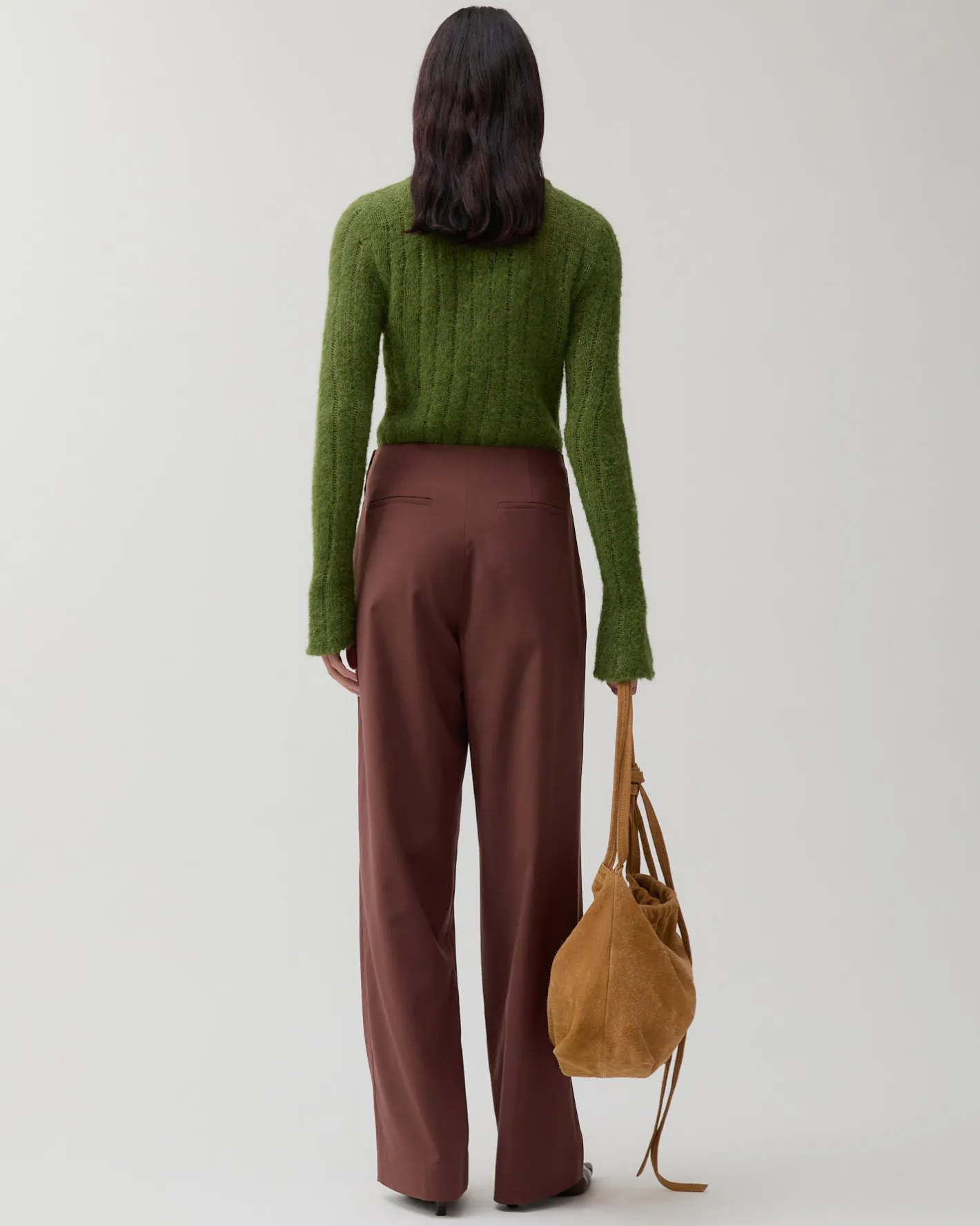 New Reine Trousers Wool Blend Brown Trousers | Tailoring