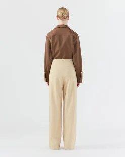 New Reine Trousers Wool Blend Shortbread Trousers | Tailoring