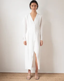Discount Remi Dress Silk Crepe de Chine Off-White Dresses | Clothing