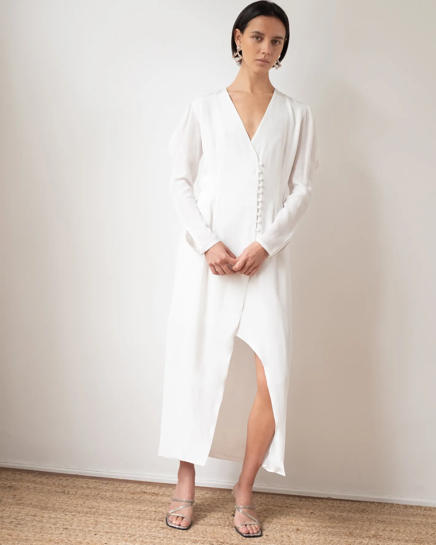 Discount Remi Dress Silk Crepe de Chine Off-White Dresses | Clothing