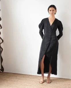 Online Remi Dress Viscose Blend Black Dresses | Clothing