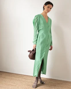 Discount Remi Dress Viscose Blend Jade Dresses | Clothing