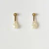Discount Reverse Droplet Earrings Glass Pearl Gold Earrings