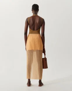 Sale Reya Skirt Silk Blend Peach Skirts | Clothing