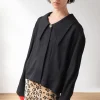 Best Riley Shirt Crepe Twill Viscose Black Shirts & Blouses | Clothing