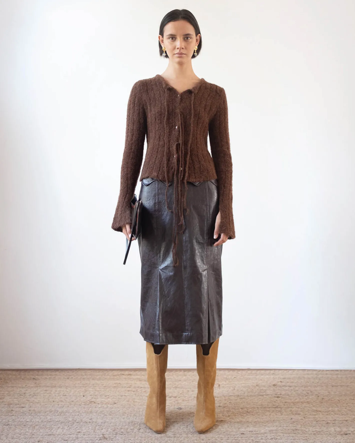 Discount Robyn Cardigan Alpaca Brown Knitwear | Clothing