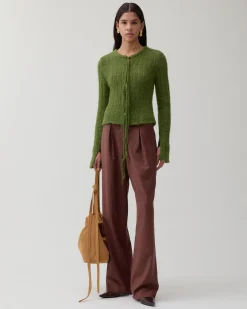 Online Robyn Cardigan Alpaca Green Knitwear | Clothing