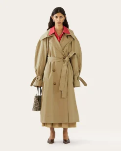 Sale Romy Trenchcoat Cotton Blend Twill Sage Trenches | Trenches