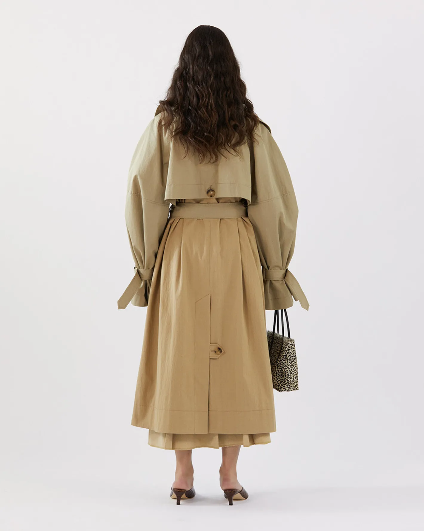Sale Romy Trenchcoat Cotton Blend Twill Sage Trenches | Trenches