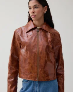New Rowan Jacket Faux Leather Brown Jackets | Jackets