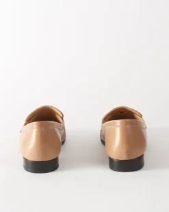 Sale Ruched Loafer Leather Miele Flats