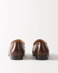 Hot Ruched Loafer Leather Moka Flats