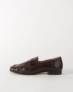 Sale Ruched Loafer Leather Morgano Flats