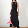 New Sadie Dress Crepe Twill Viscose Black Dresses | Clothing