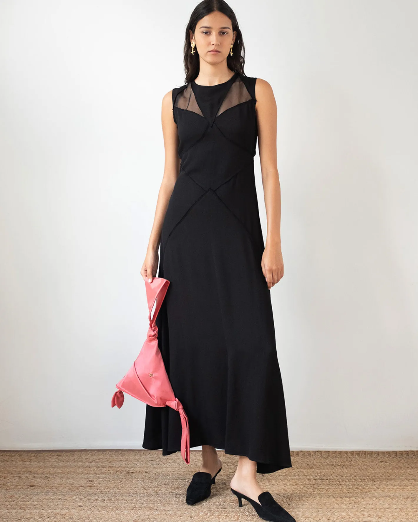 New Sadie Dress Crepe Twill Viscose Black Dresses | Clothing