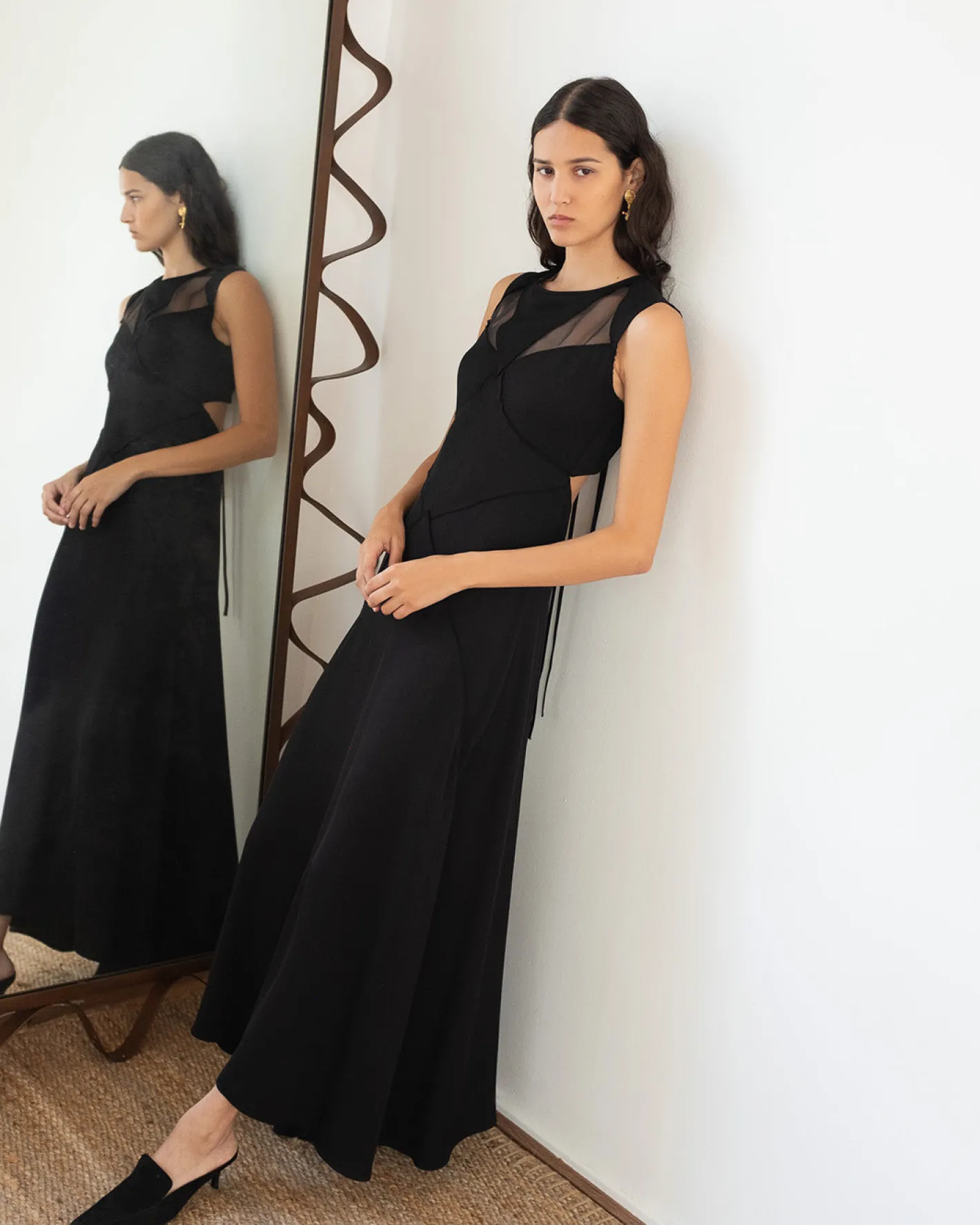 New Sadie Dress Crepe Twill Viscose Black Dresses | Clothing