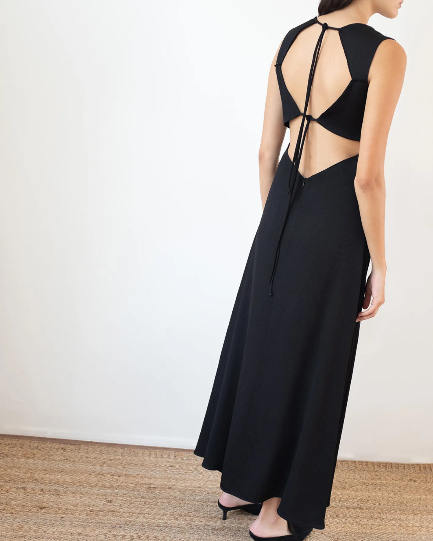 New Sadie Dress Crepe Twill Viscose Black Dresses | Clothing